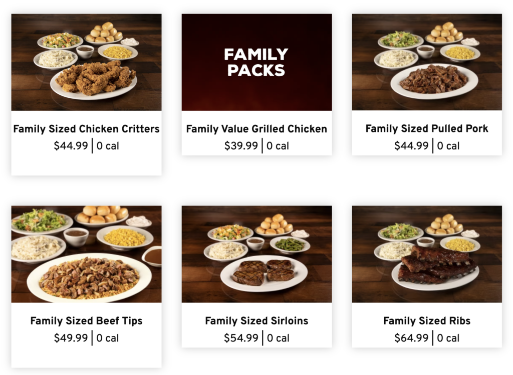 Texas Roadhouse Family Packs 